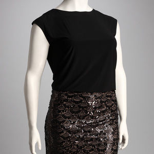 Jessica Howard black beaded dress